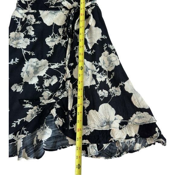 Free People Women's French Quarter Printed Mini Dress Floral Black White Size L - Picture 6 of 9